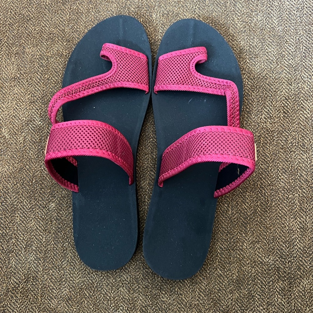 Red and Black Sandals